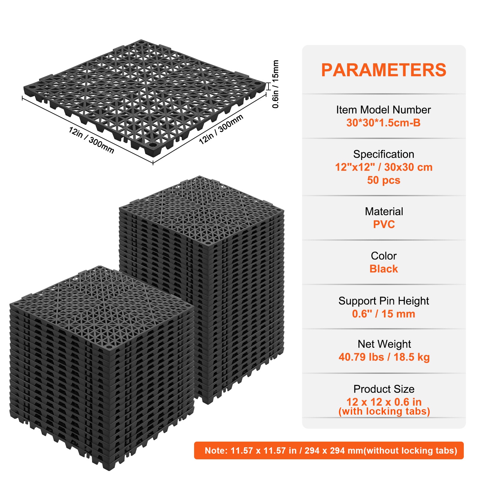Non-slip Interlocking Drainage Tiles For Bathroom And Pool Floor_voghion.com
